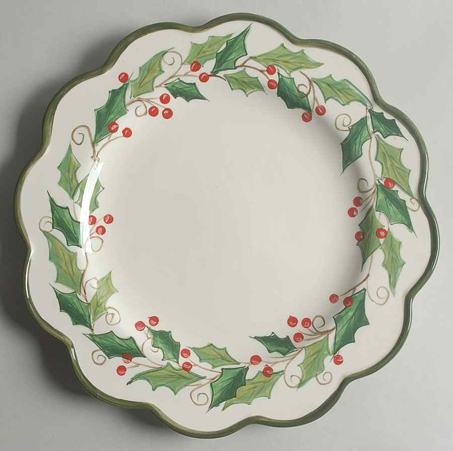 Victorian Christmas Dinner Plate by Certified International-1