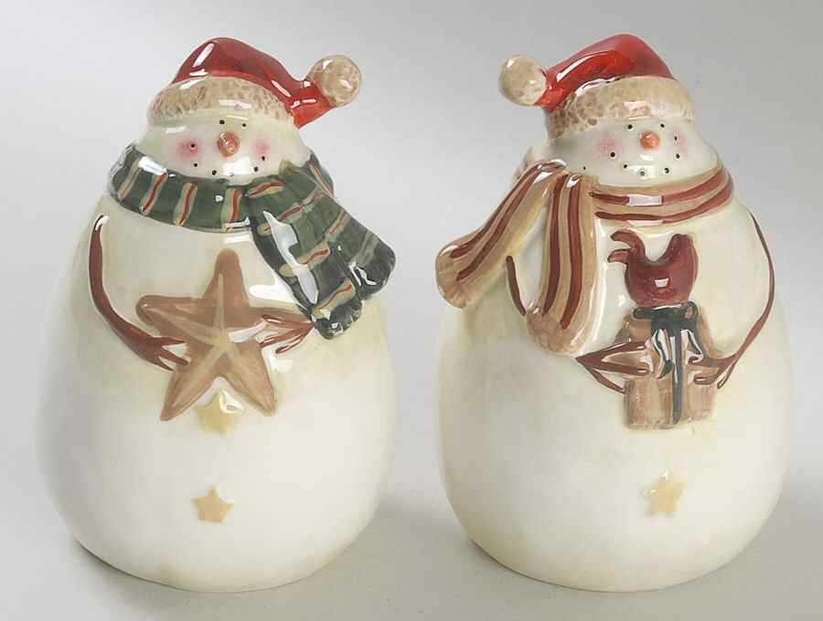 Starry Snowman Figural Salt & Pepper Set by Certified International-1