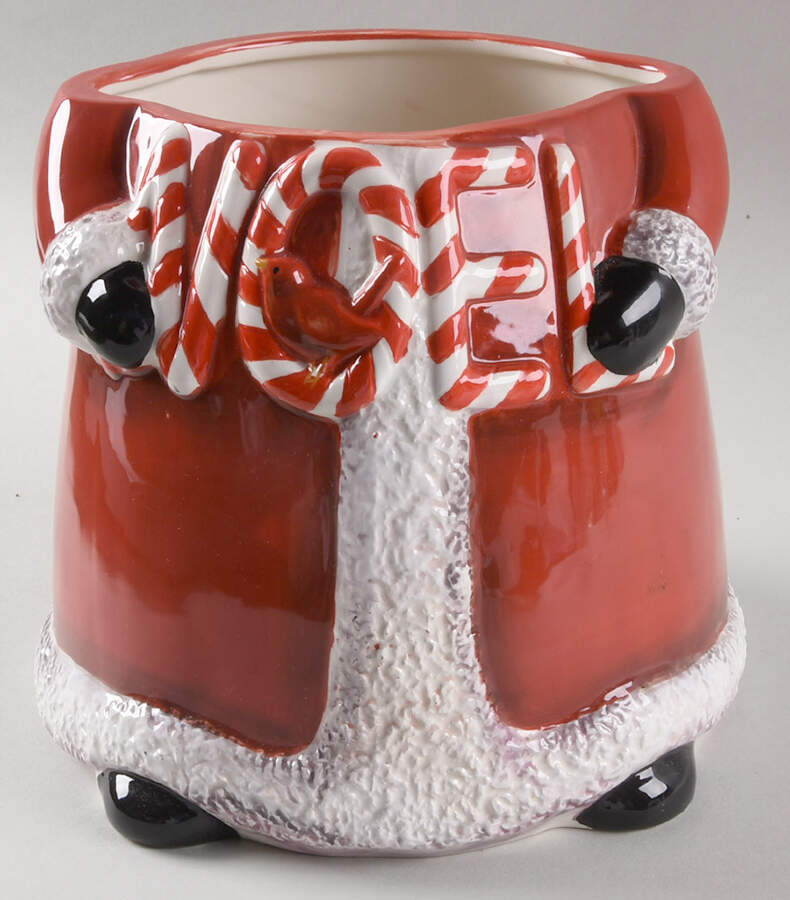 Candy Cane Santa Figural Cookie Jar No Lid by Certified International-1