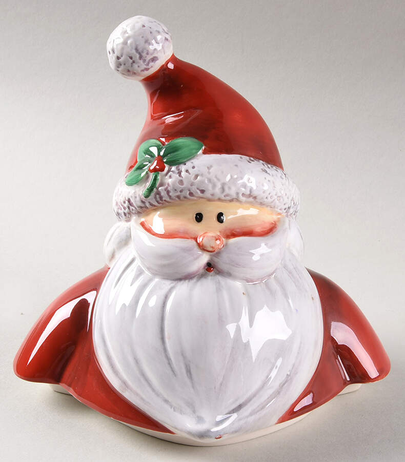 Candy Cane Santa Lid for Figural Cookie Jar by Certified International-1
