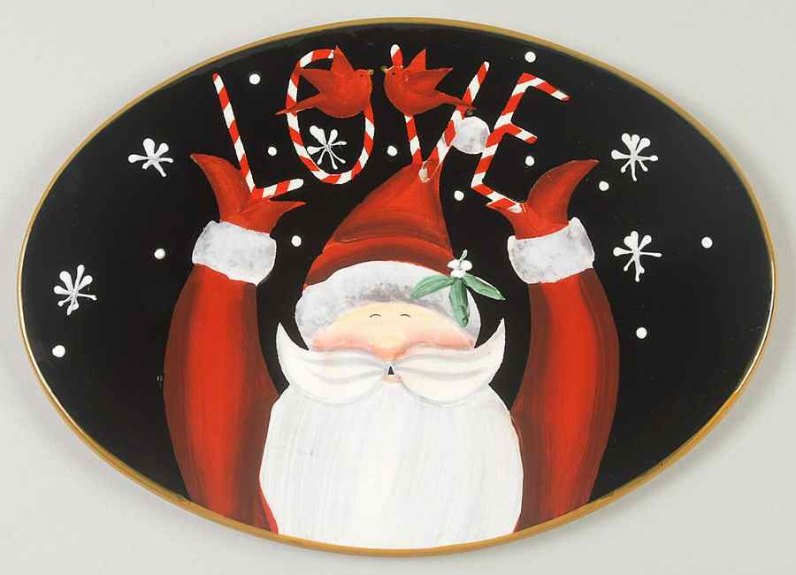 Candy Cane Santa Cheese and Cracker Board by Certified International-1