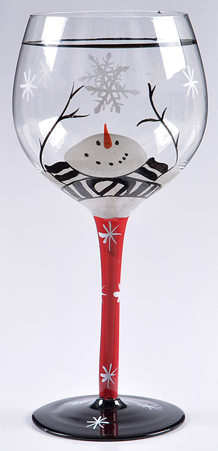 Snowflake Snowman Glassware Goblet by Certified International-1
