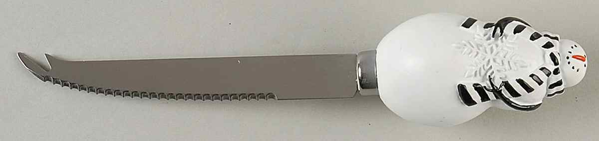 Snowflake Snowman Cheese Knife with Stainless Blade by Certified International-1