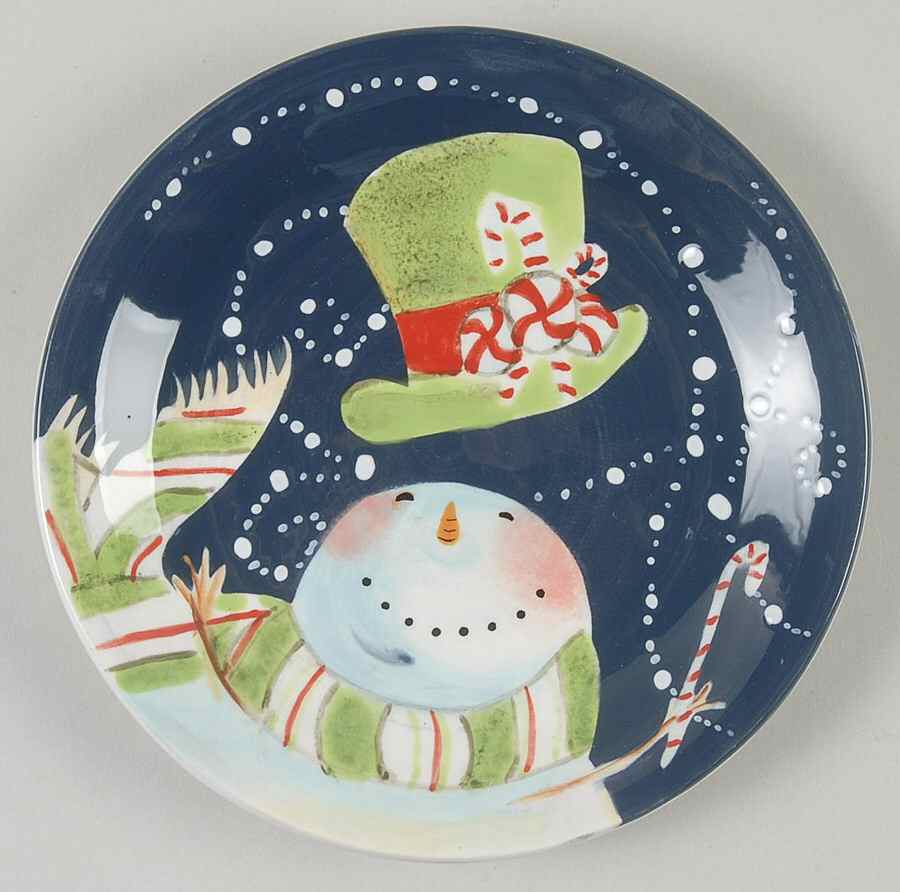 Magic Hat Snowman Canape Plate by Certified International-1