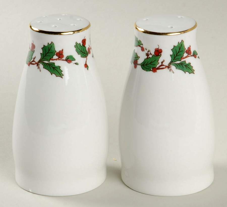 American Holly Salt & Pepper Set by China Pearl-1