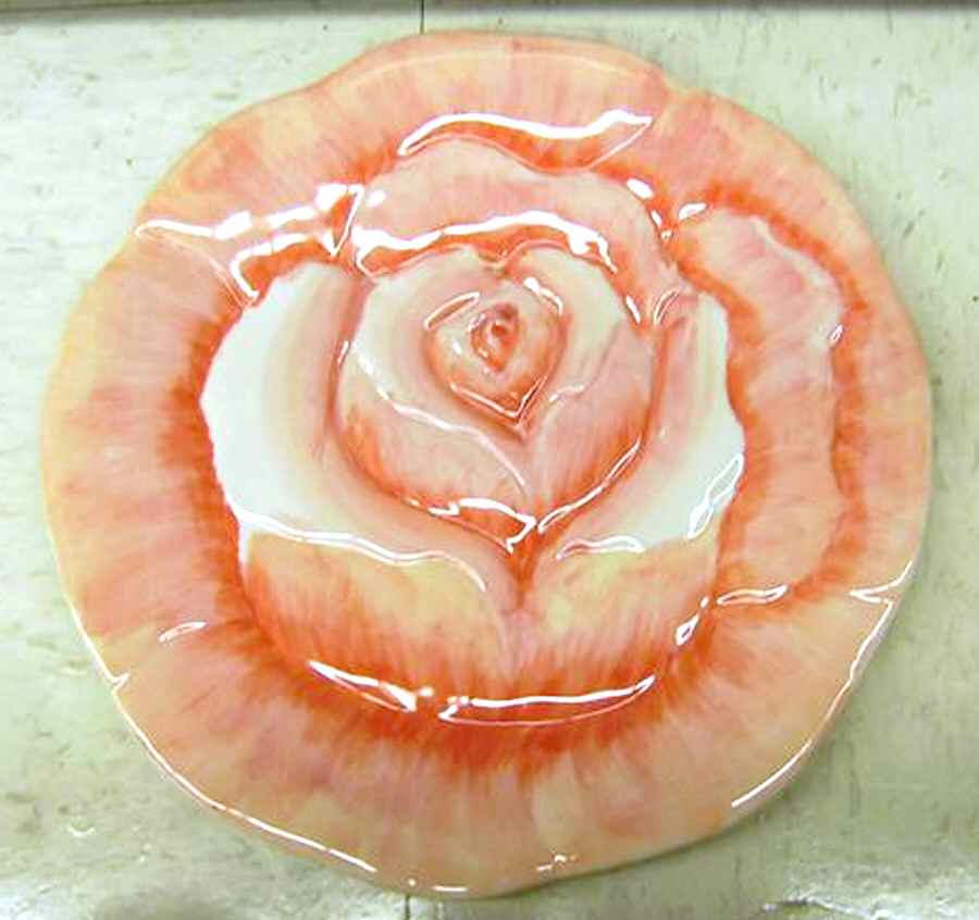 Victorian Toile Rose Figural Dinner Plate by Maxcera Corp-1