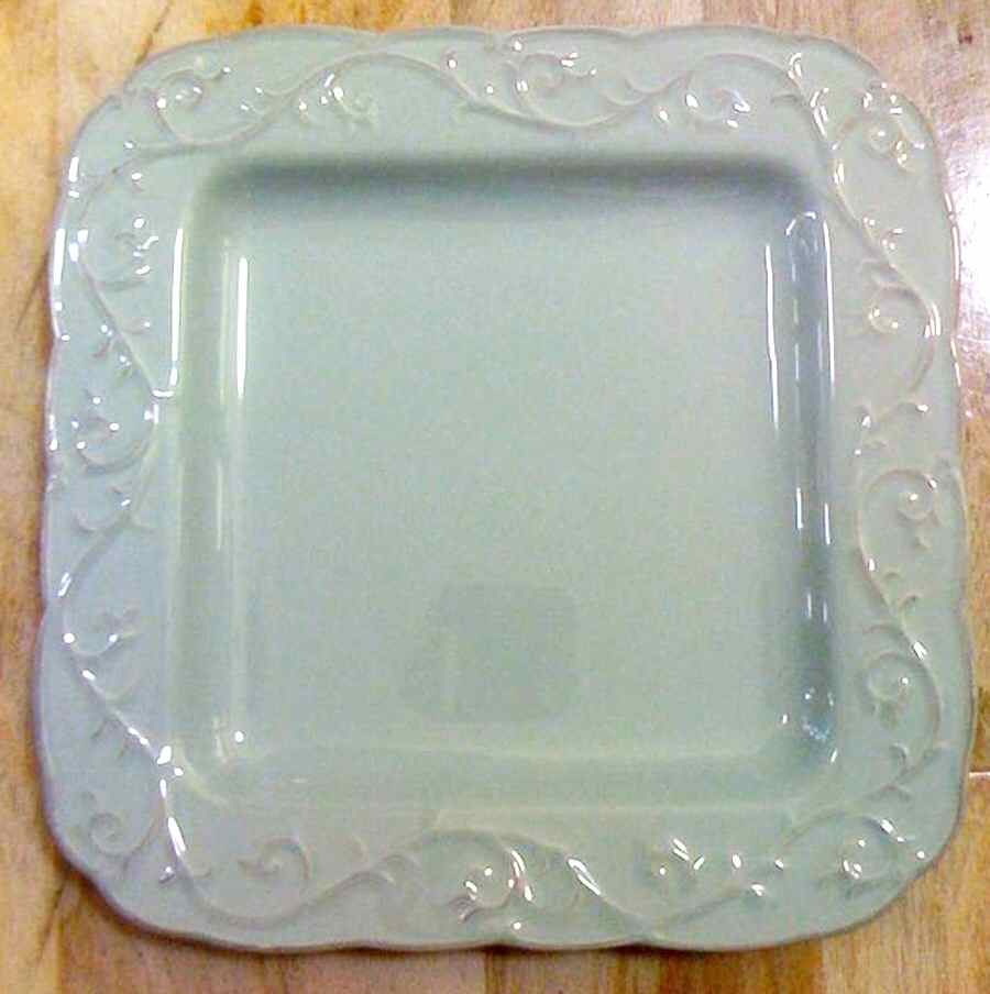 HOQ18 Turquoise Square Dinner Plate by Home Essentials-1