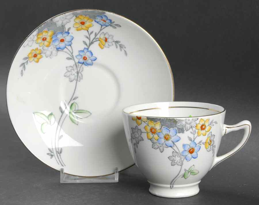 5417 Footed Cup & Saucer Set by Colclough-1