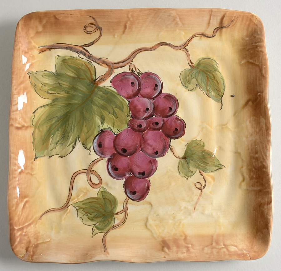 Chardonnay (No Trim) Square Salad Plate by China (Made in China)-1