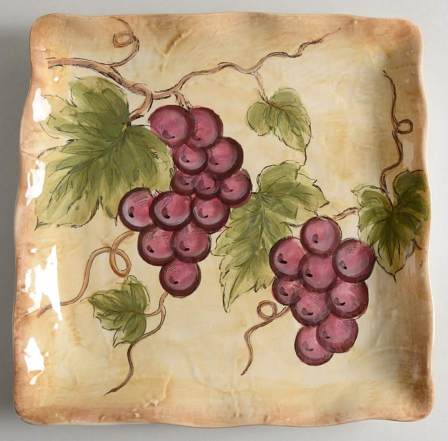 Chardonnay (No Trim) Square Dinner Plate by China (Made in China)-1