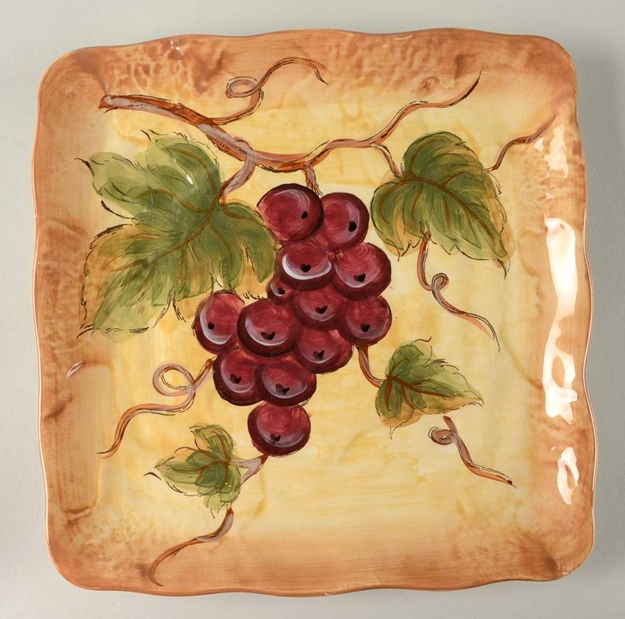 Chardonnay (No Trim) Square Luncheon Plate by China (Made in China)-1