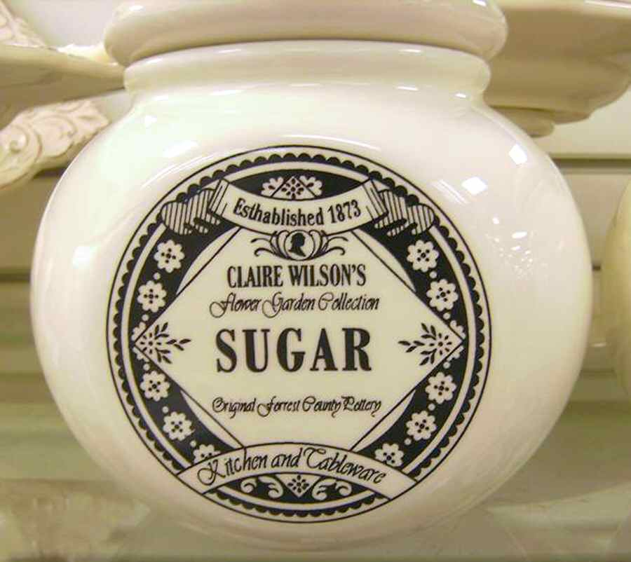 Flower Garden Collection Sugar Canister & Lid by China (Made in China)-1
