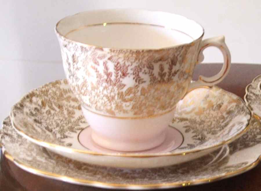 6608 Footed Cup & Saucer Set by Colclough-1