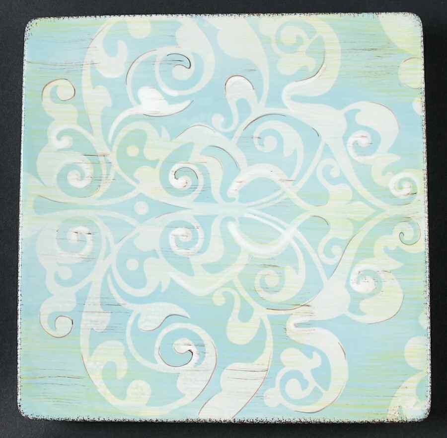 Damask Dot Salad Plate by Clay Art-1