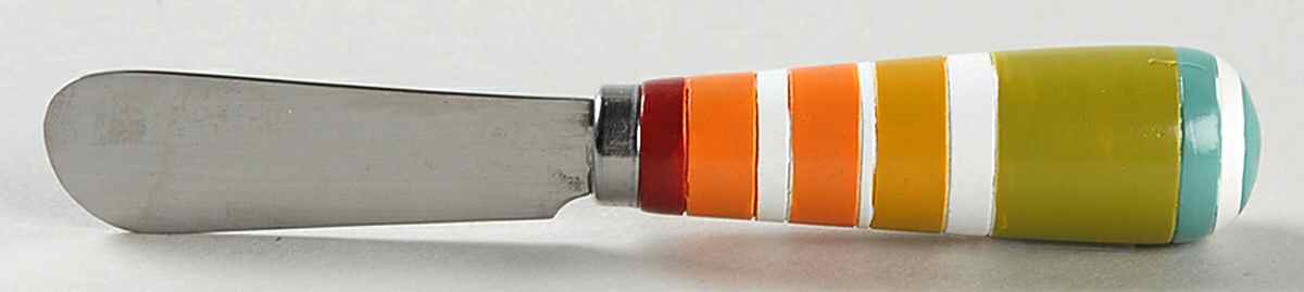 Floral Stripe Spreader (for Dip and Spreader) by Clay Art-1
