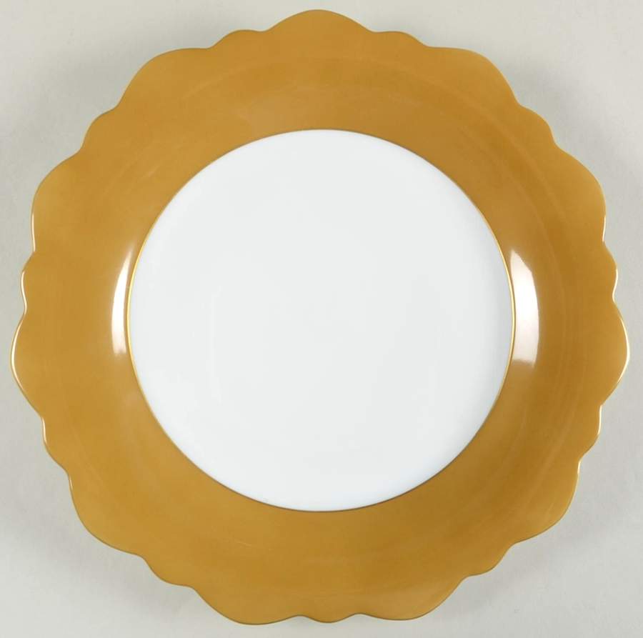 Samoa Automne Marron (Brown) Round Service Plate (Charger) Chop Plate by Jean Louis Coquet-1