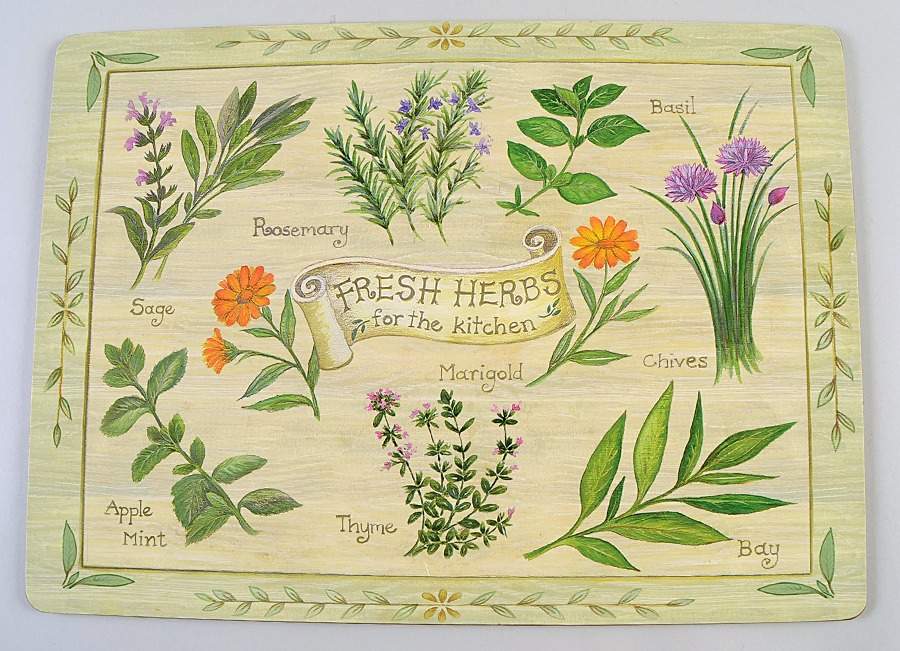Fresh Herbs Corkboard Placemat by Creative Tops-1