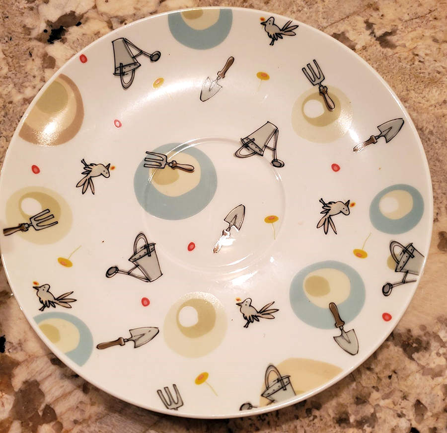 Born To Shop Saucer for Breakfast Cup by Creative Tops-1