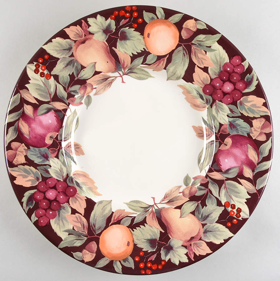 Fruit Wreath 16" Round Platter by Crate & Barrel-1