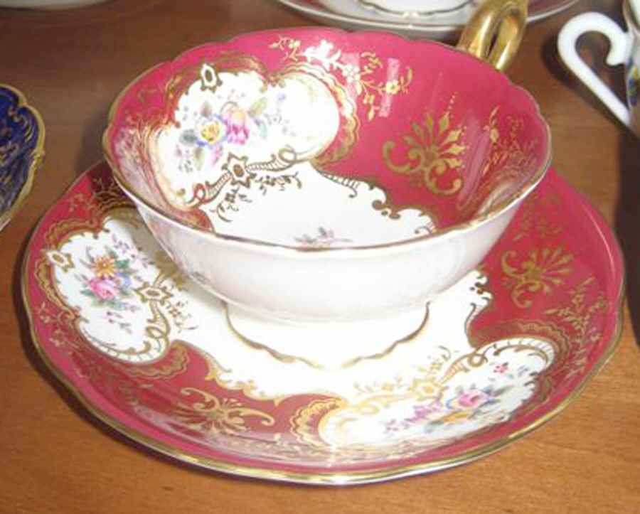 Osborne Footed Cup & Saucer Set by Coalport-1