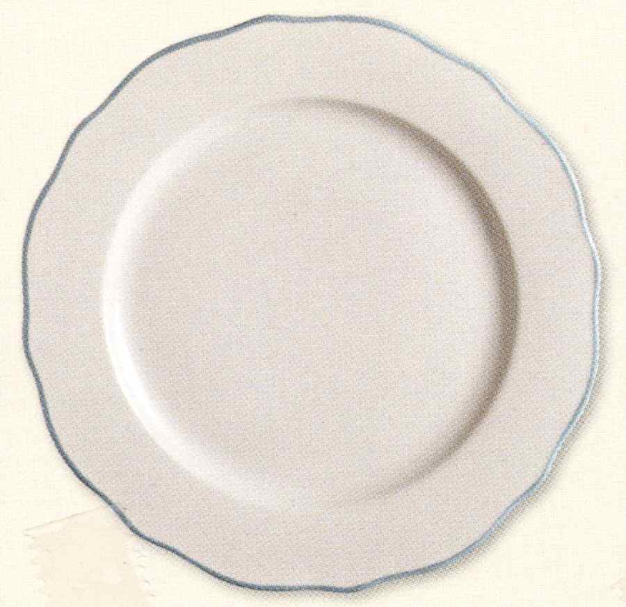 Fluted Blue Dinner Plate by Churchill-1
