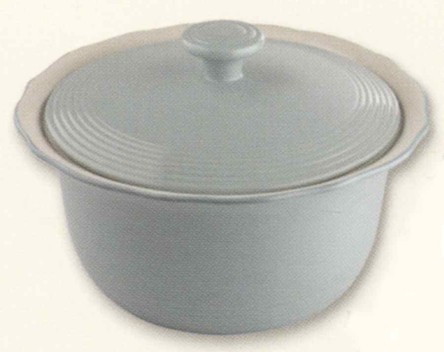 Fluted Blue 4 Quart Round Covered Casserole by Churchill-1