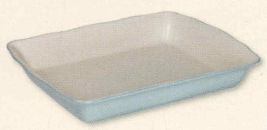 Fluted Blue 12" Rectangular Baker by Churchill-1