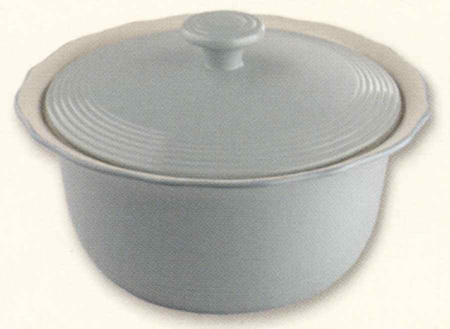 Fluted Blue 2 Qt Round Covered Casserole by Churchill-1