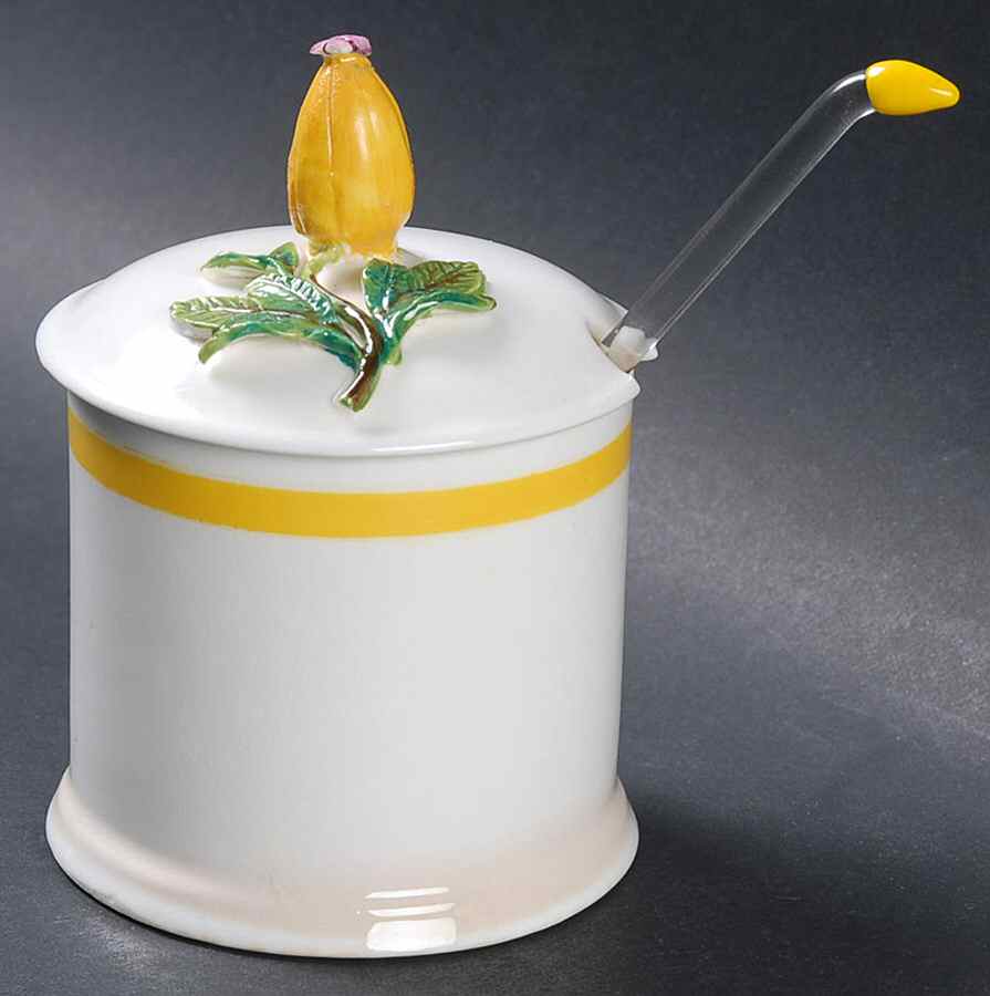 10431 Jam/Jelly & Lid W/Spoon by Crown Staffordshire-1