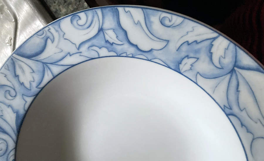 Blue Lily Rim Soup Bowl by Coventry (PTS)-1