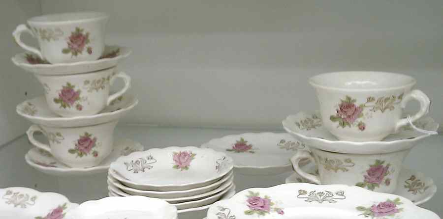 CPA16 Flat Cup & Saucer Set by Colonial Pottery (USA)-1