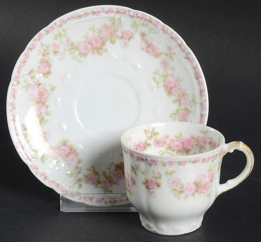 Schleiger 195-5 Flat Demitasse Cup & Saucer Set by Charles Field Haviland-1