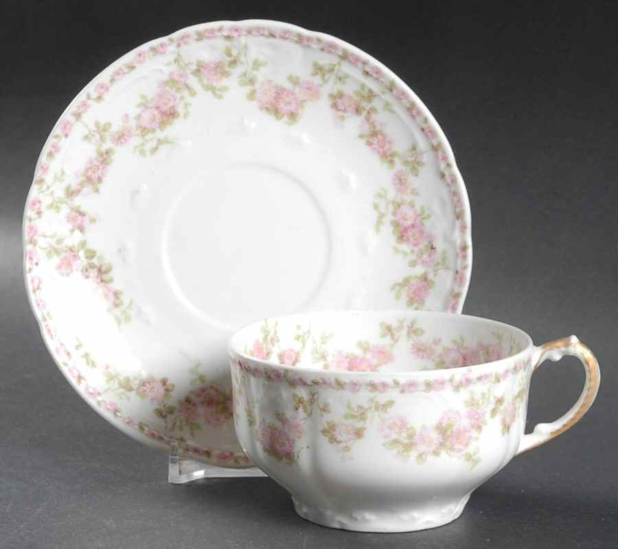 Schleiger 195-5 Flat Cup & Saucer Set by Charles Field Haviland-1