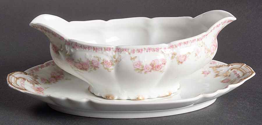 Schleiger 195-5 Gravy Boat & Underplate by Charles Field Haviland-1