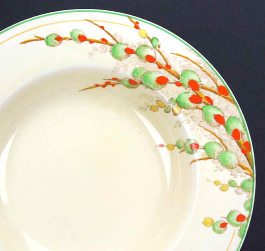 Pussy Willow Rim Soup Bowl by Crown Ducal-1