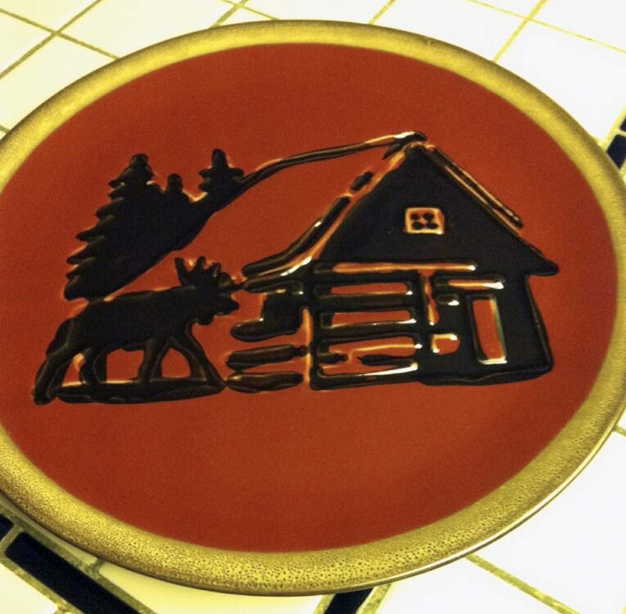 Rustic Lodge Dinner Plate by Clay Art-1