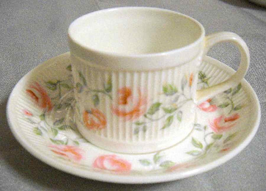 CRS172 Flat Cup & Saucer Set by Crown Staffordshire-1