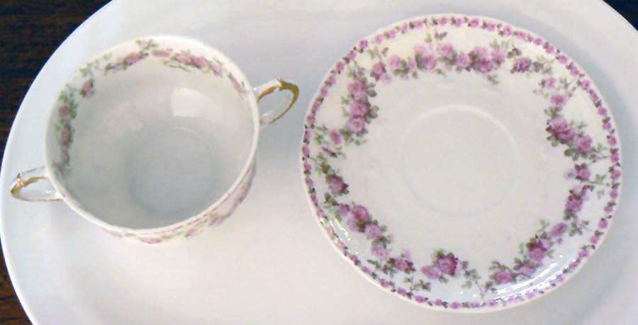 Schleiger 195-15 Flat Bouillon Cup & Saucer by Charles Field Haviland-1