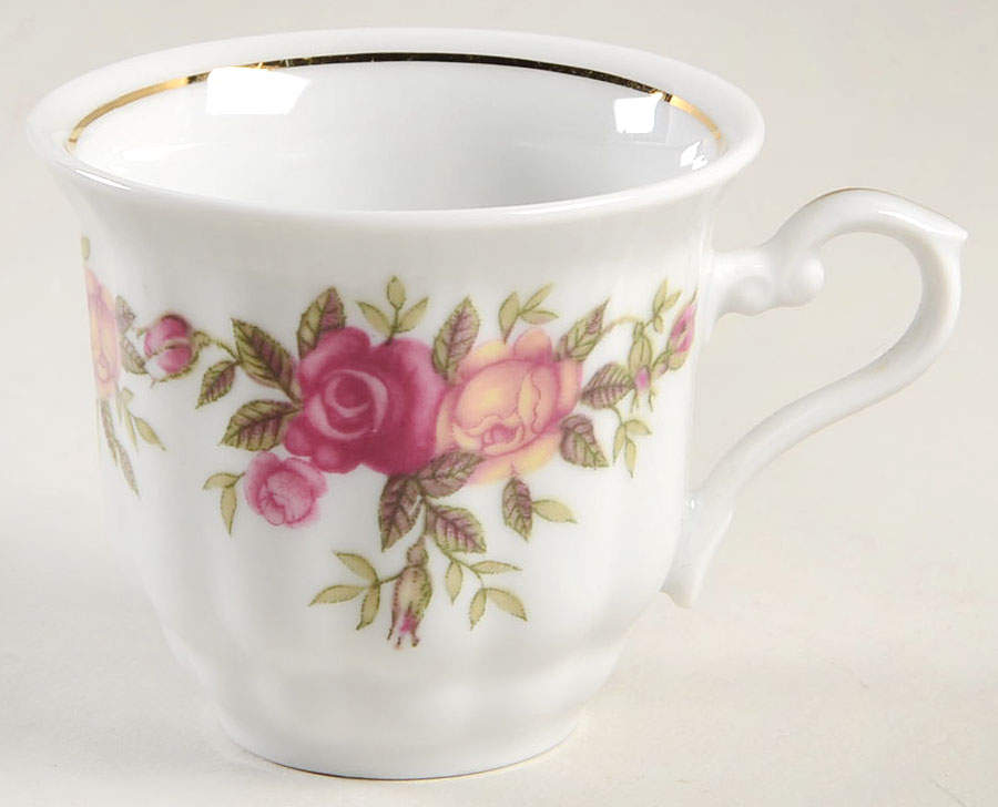 English Rose Flat Demitasse Cup by Crystal Clear-1