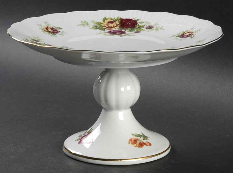 English Rose Round Compote (Height X Width) by Crystal Clear-1