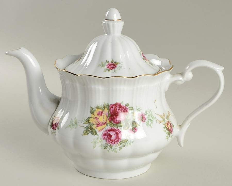 English Rose Teapot & Lid by Crystal Clear-1