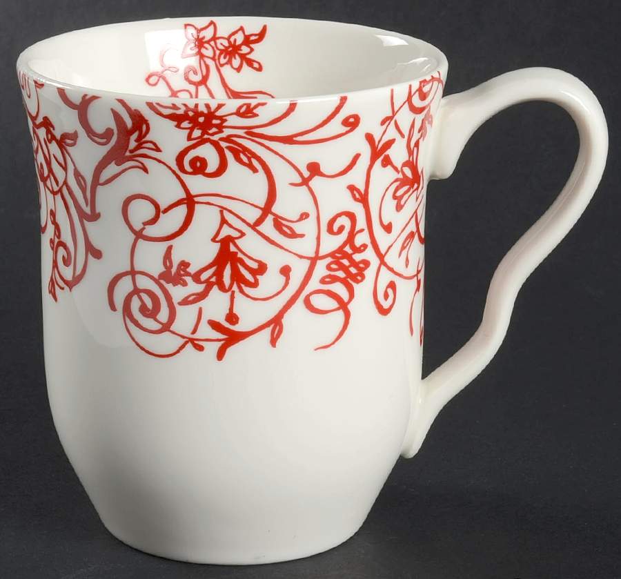 Cynthia's Scrolls Red Mug by Cynthia Rowley-1