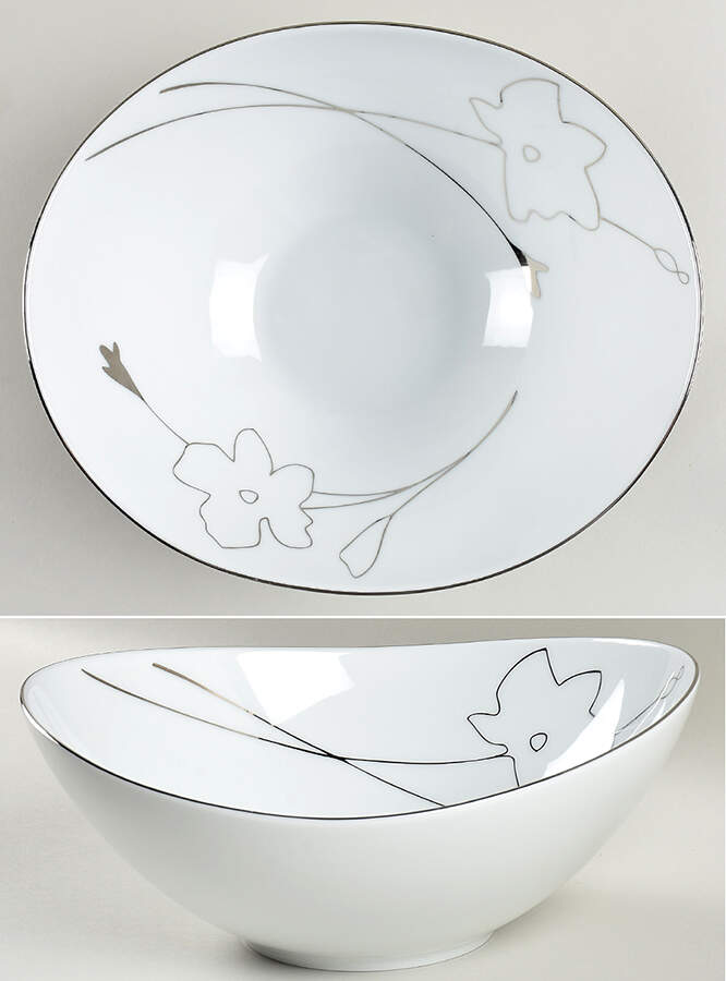 Grand Buffet Platinum (Silhouette) 10" Oval Vegetable Bowl by Charter Club-1