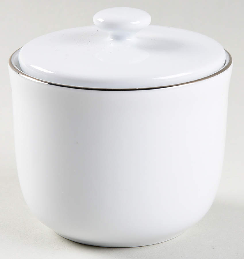 Grand Buffet Platinum-Fine Line Sugar Bowl & Lid by Charter Club-1