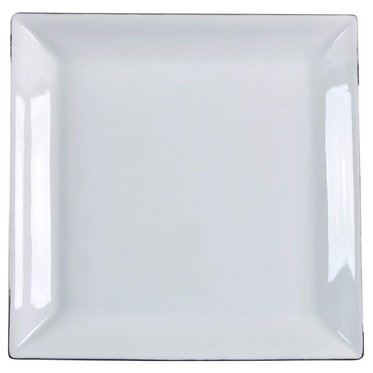 Grand Buffet Platinum-Fine Line Square Dinner Plate by Charter Club-1