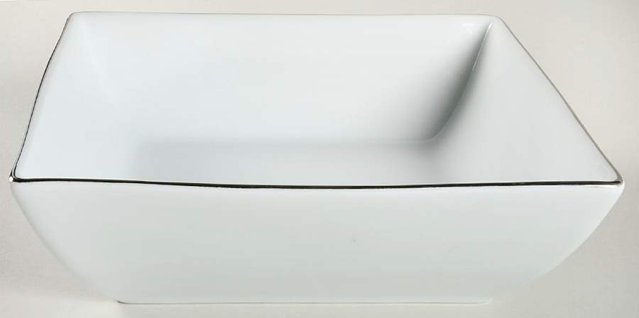 Grand Buffet Platinum-Fine Line 8" Square Vegetable Bowl by Charter Club-1