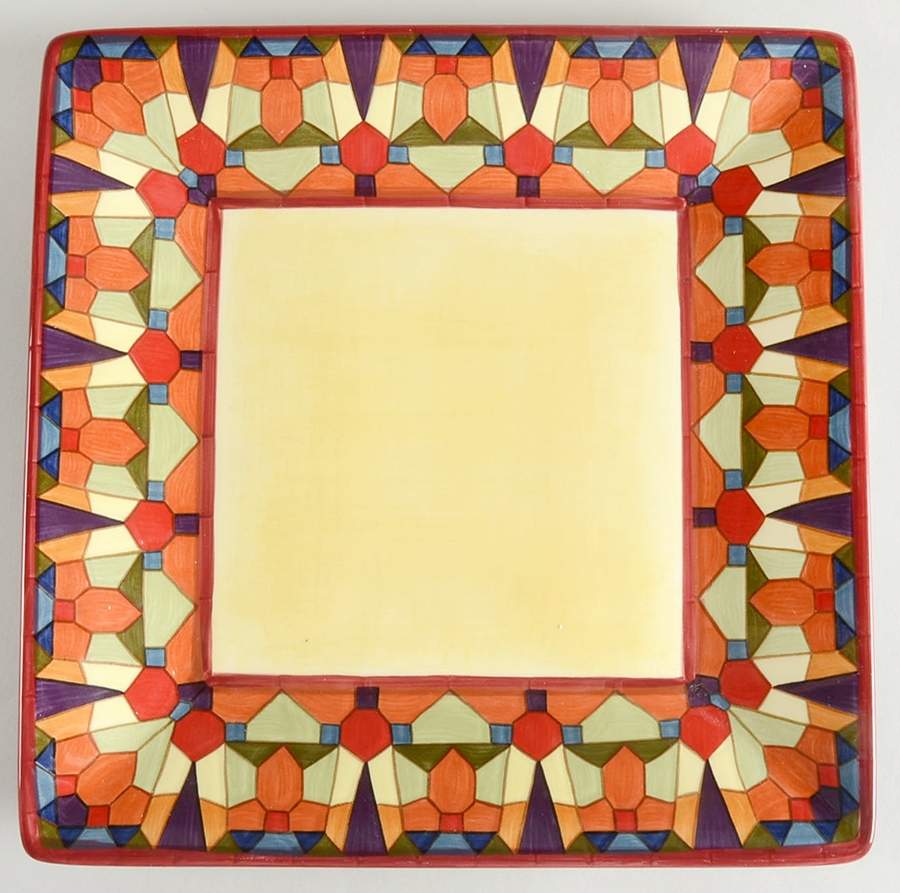 Mosaica Square Dinner Plate by Corsica Home-1