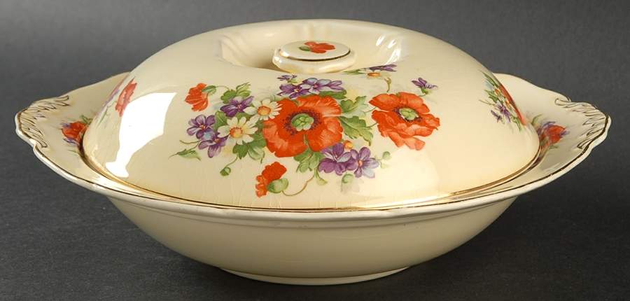 CAN93 Yellow Round Covered Vegetable by Canonsburg-1