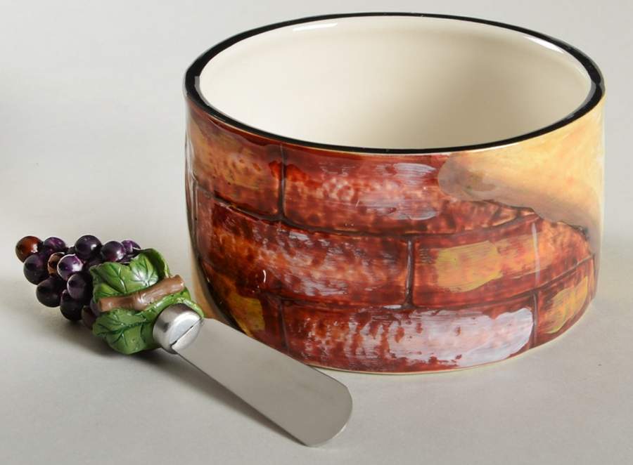 Wine Cellar Dip Bowl & Spreader Set by Certified International-1