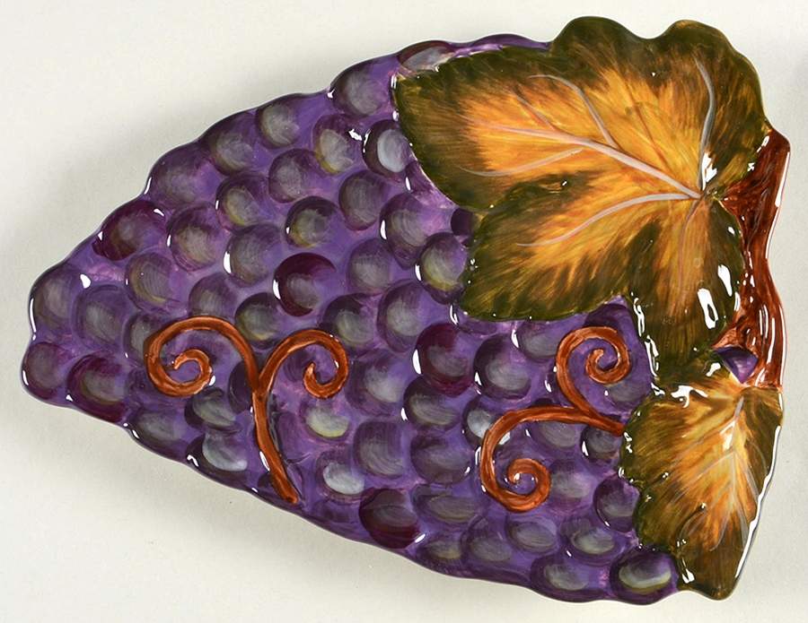 Wine Cellar Figural Salad/Dessert Plate by Certified International-1